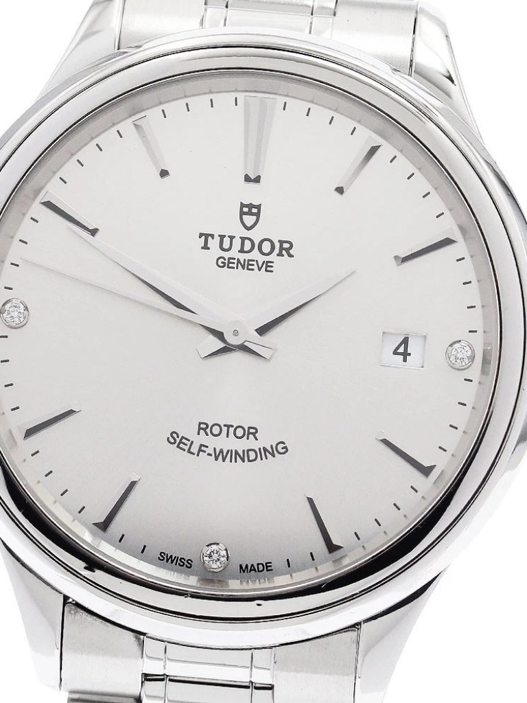 Tudor Style 12500 Date 3p Diamond Silver Dial Automatic Mens Watch